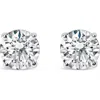 Haus Of Brilliance 14k Gold 1.0 Carat Round Lab Grown Diamond Solitaire Stud Earrings In Metallic