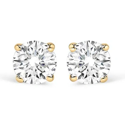 HAUS OF BRILLIANCE HAUS OF BRILLIANCE 14K GOLD 1.0 CTTW LAB GROWN DIAMOND SOLITAIRE STUD EARRINGS