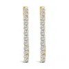 Haus Of Brilliance 14k Gold 1.0 Cttw Oval Lab Grown Diamond Hoop Earrings In Multi