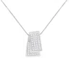 Haus Of Brilliance 14k Gold 1.0 Cttw Princess Cut Diamond Two Tone Foldover Box Pendant 18" Box Chain Necklace In White