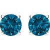 Haus Of Brilliance 14k 1.00 Ct. Tw. Lab-grown Diamond Stud Earrings In Blue