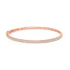 Haus Of Brilliance 14k Gold 1.00 Cttw Half Eternity Diamond Bangle Bracelet In Multi