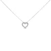 Haus Of Brilliance 14k White Gold 1/2 Carat Lab Grown Diamond Heart Shape Pendant Necklace In Metallic
