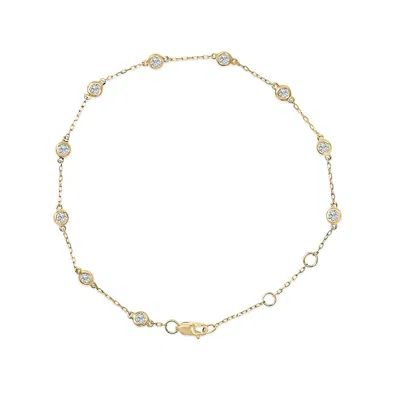 Haus Of Brilliance 14k 0.50 Ct. Tw. Lab-grown Diamond Station Bracelet In Gold