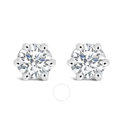 Haus Of Brilliance 14k Gold 1/2 Cttw Lab-grown Diamond 6 Prong Hidden Halo Stud Earrings (f-g Color In White