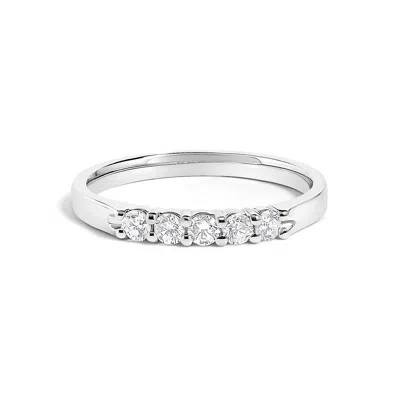Haus Of Brilliance 14k Gold 1/4 Cttw Diamond 5 Stone Band Ring In White