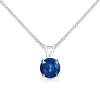 Haus Of Brilliance 14k Gold 1/4 Cttw Lab Grown Diamond Solitaire Pendant Necklace In Blue