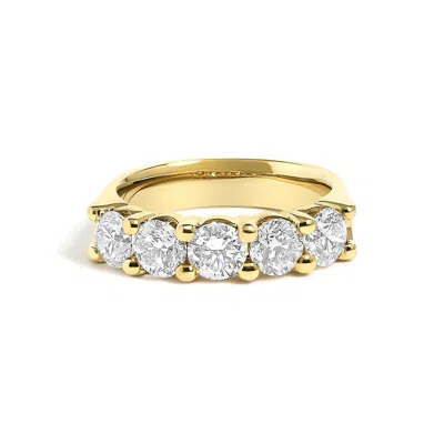 Haus Of Brilliance 14k Gold 2.0 Cttw Round Diamond Five-stone Band Ring In Multi