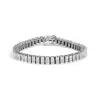 Haus Of Brilliance 14k Gold 3.0 Cttw Princess Cut Quad Invisible Set Tennis Bracelet In Metallic