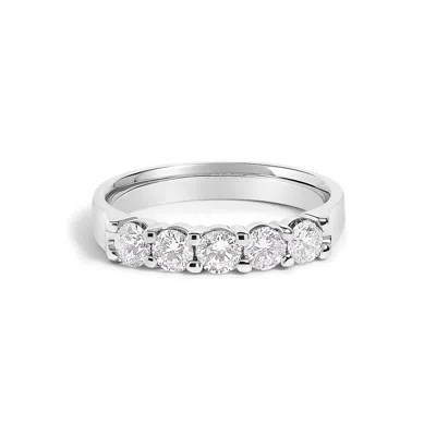 Haus Of Brilliance 14k Gold 3/4 Cttw Diamond 5 Stone Band Ring In White