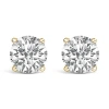 Haus Of Brilliance 14k Yellow Gold 4.0 Cttw Round Lab Grown Diamond Solitaire Stud Earrings With Scr In Gold