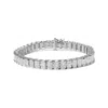 Haus Of Brilliance 14k Gold 5.00 Cttw Square Princess Cut White Diamond Rectangular Invisible Set Link Tennis Bracelet In White