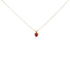 Haus Of Brilliance 14k Gold 5x5 Mm Heart Shaped Gemstone Solitaire Pendant Necklace