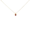 Haus Of Brilliance 14k Gold 5x5 Mm Heart Shaped Gemstone Solitaire Pendant Necklace