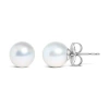 Haus Of Brilliance 14k Gold 7-7.5mm Cultured Freshwater Pearl Solitaire Stud Earrings In White