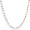 Haus Of Brilliance 14k Gold 8.0x8.5mm Akoya Pearl Strand Necklace In Metallic