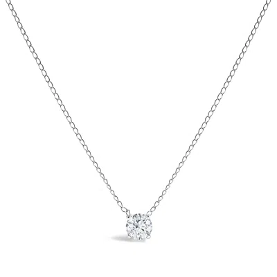 Haus Of Brilliance 14k Gold Floating 1/2 Cttw Lab Grown Diamond Solitaire Pendant Necklace