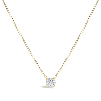 Haus Of Brilliance 14k Gold Floating 1/2 Cttw Lab Grown Diamond Solitaire Pendant Necklace