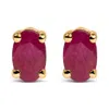Haus Of Brilliance 14k Gold Oval Cut Gemstone Birthstone 5x3 Mm Stud Earrings