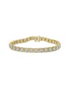 Haus Of Brilliance 14k Over Silver 1.00 Ct. Tw. Diamond Tennis Bracelet In Gold