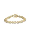 Haus Of Brilliance 14k Over Silver 3.90 Ct. Tw. Diamond Tennis Bracelet In Gold
