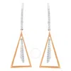 Haus Of Brilliance 14k Rose And White Gold 3/8 Cttw Diamond Windchime Drop And Dangle Earring (g-h In Two Tone