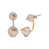 Haus Of Brilliance 14k Rose Gold 1.00 Cttw Diamond Double Cone Jacket Stud Earring (g-h Color