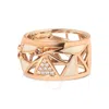 Haus Of Brilliance 14k Rose Gold 1/3 Cttw Diamond And Pink Tourmaline Cigar Band Ring With White Ena In Pink/rose Gold Tone/gold Tone