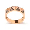 Haus Of Brilliance 14k Rose Gold 1/4 Cttw Brown Diamond Pyramid Band Ring- Size 7 In Multi