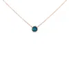 Haus Of Brilliance 14k Rose Gold 2.0 Cttw Bezel Set Blue Diamond Solitaire Pendant Necklace In Multi