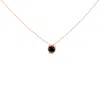 Haus Of Brilliance 14k Rose Gold Bezel-set Black Round Diamond Solitaire Pendant Necklace In Multi