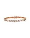 Haus Of Brilliance 14k Rose Gold Over Silver 0.10 Ct. Tw. Diamond Link Bracelet In Gold