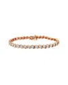 Haus Of Brilliance 14k Rose Gold Over Silver 0.25 Ct. Tw. Diamond Link Bracelet In Gold