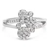 Haus Of Brilliance 14k Rose Gold Plated .925 Sterling Silver 1/2 Cttw Diamond Scatter Composite Bypass Ring In White