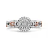 Haus Of Brilliance 14k Rose Gold Plated .925 Sterling Silver 1/2 Cttw Round Diamond Double Frame Cross-over Split Shank In Multi