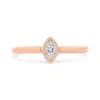 Haus Of Brilliance 14k Rose Gold Plated .925 Sterling Silver Miracle Set Diamond Accent Pear Shape Promise Ring In Multi