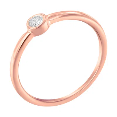 Haus Of Brilliance 14k Rose Gold Plated .925 Sterling Silver Miracle Set Diamond Ring In Multi