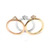 Haus Of Brilliance 14k Tri Gold 1/3 Cttw Diamond Pyramid Stackable Band Ring Set (g-h