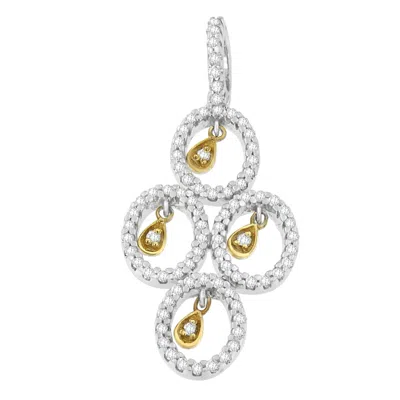 Haus Of Brilliance 14k Two- Toned Gold 2/5 Cttw Round Diamond Pendant Necklace In Multi