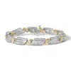 Haus Of Brilliance 14k Two Tone Gold 3.00 Cttw Diamond Multi Row And S Link Bracelet In Multi
