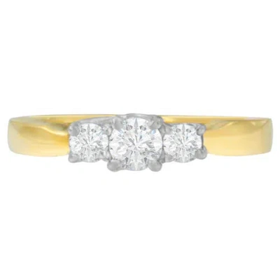 Haus Of Brilliance 14k Two-toned Gold 1/2 Cttw Round-cut Diamond Ring In Yellow