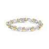 Haus Of Brilliance 14k Two Toned Gold 2.00 Cttw Diamond Bypass And Swirl Link Bracelet