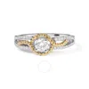 Haus Of Brilliance 14k Two-toned Gold Diamond 3/8 Cttw Diamond Split Shank And Beaded Halo Engagemen