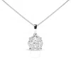 Haus Of Brilliance 14k White 1.00 Cttw Lab Grown Diamond Floral Cluster Pendant 18" Necklace (g-h Co In White