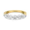 Haus Of Brilliance 14k White And Yellow Gold 1 1/2 Cttw 2 Prong Cup Set Round-cut Diamond 5 Stone Ring Band In Multi