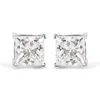 Haus Of Brilliance 14k White Gold 1 1/2 Cttw Clarity Enhanced Princess Cut Diamond Solitaire Stud Earrings In White