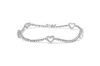 Haus Of Brilliance 14k White Gold 1 1/2 Cttw Diamond Heart Station Strand Bracelet In White