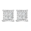 Haus Of Brilliance 14k White Gold 1 1/2 Cttw Diamond Stud Earrings In Metallic