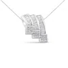 Haus Of Brilliance 14k White Gold 1 1/2 Cttw Invisible Set Princess And Channel Set Baguette-cut Diamond Triple Curve P In White