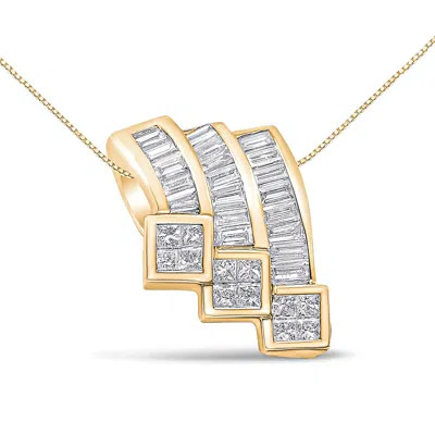 Haus Of Brilliance 14k White Gold 1 1/2 Cttw Invisible Set Princess And Channel Set Baguette-cut Diamond Triple Curve P